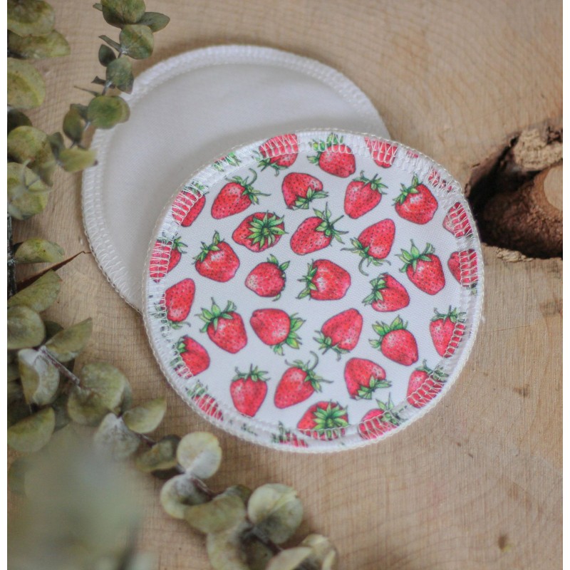 Strawberry - Reusable nursing pads 